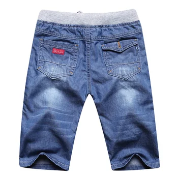 Vasaros berniukų džinsai denim šortai 50% ilgio minkštas berniukams, džinsai vaikams kelio ilgis elastinga juosmens berniukas, džinsai, šortai DQ333