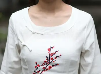Vasaros Kinijos Moterų Medvilnės Skalbiniai, Marškiniai, Viršuje Naują Atvykimo Mados Ponios Palaidinė Mujeres Camisa Dydis S M L XL XXL XXXL 2618