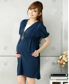Vasaros naują atvykimo motinystės suknelė ,vienas atsitiktinis gabalas medvilnės suknelė nėščioms moterims, nemokamas pristatymas