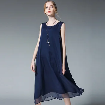 Vasaros naują produktą, plius dydis moterų prarasti Šifono suknelės dydžio ponios 