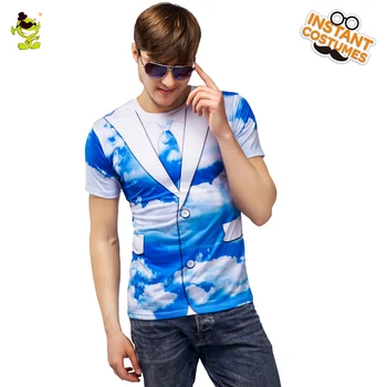 Vasarą Vyrai Shipmate 3D T-shirt Spausdinimas Trumpas Rankovės Atsitiktinis Marškinėliai Dangaus Spalvos marškinėliai