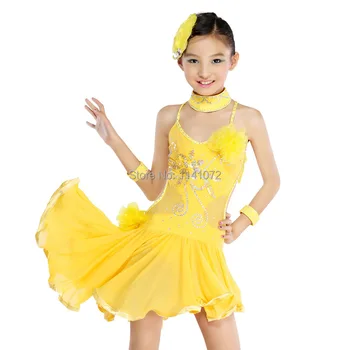 Veiklos Seksualus Gėlių Vaikų Šokių Suknelė Przybornik Pakraštyje lotynų Sukneles Vaikų Baleto Suknelė Mergaitėms 17