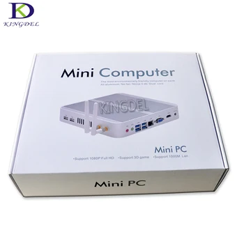 Ventiliatorius, Mini PC Core i3 5005U Intel HD Graphics 5500 Stalinis Kompiuteris 3MB Cache Sidabriškai Atveju Nettop PC Windows10 Sandėlyje