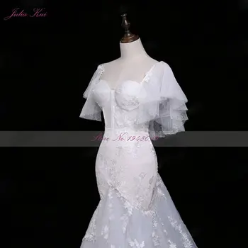 Vestidos De Noiva 2018 Siuvinėjimo nėrinių undinė Vestuvių Suknelė nuotakos suknelė Unikali Nėrinių Derliaus plius dydis vestuvių Klientas