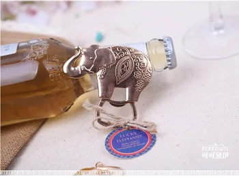 Vestuves džiaugtis pristato svečiams--Pasisekė Golden Elephant Butelio Atidarytuvas šalies dovanų baby shower dovanomis 100vnt/daug