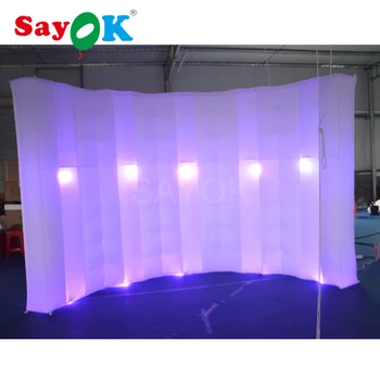 Vestuves etape led pripučiami photo booth sienos photo booth fonas su 16 spalvų RGB šviesos