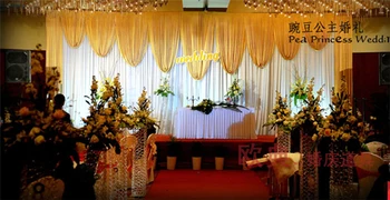 Vestuvių Backdrops prabangus Aukso Grobis, Vestuvių Dekoracijas, 3m*6m vestuvių scenos uždangą