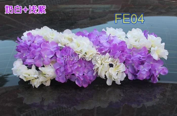 Vestuvių dekoratyvinių gėlių arka dirbtinis hydrangea kelių led žiedai šalies puošyba