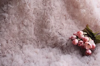 Vestuvių dekoravimas išrankų nude pink Šifono Rozetės FabricLatest Versija Fotografijos Prop, Nuotakos Audinio 5 metrų
