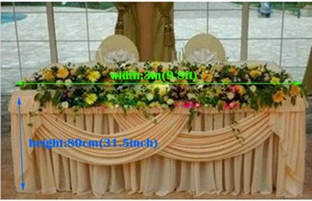 Vestuvių dekoravimas Vestuves pokylių tiekimo ledo šilko stalo sijonas vestuvių puotą dekoro šalies staltiesė didmeninės vestuvių