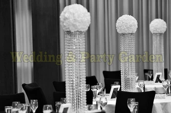 Vestuvių gėlių stovas akrilo kristalų Ramstis Stalo puošmena, vestuvių dekoravimas 10vnt/daug
