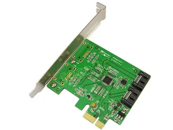 Vidaus 2 Uostai SATA 6Gbps PCI Express Valdiklio plokštė PCI-e 1x į SATA 3.0 Marvell Chipset, Palaiko NCQ & Port Multiplier FIS