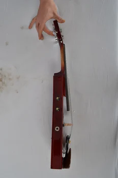 Vienas Naujas 4/4 Elektrinis Smuikas geltona 4 stygų gitara kaklo 212# mp3 lizdas pikapas