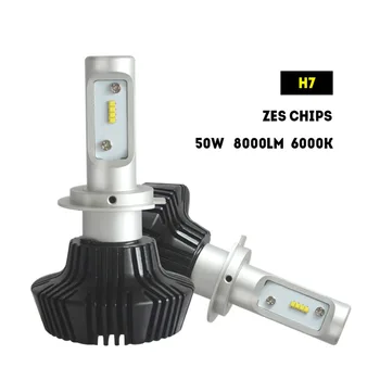 Vienas Rinkinys H7 Led H1 H3 H4 H11 9005 9006 LED Automobilių Žibintai 50W 8000LM Automobilių Žibintų Lemputės 6500K Balta