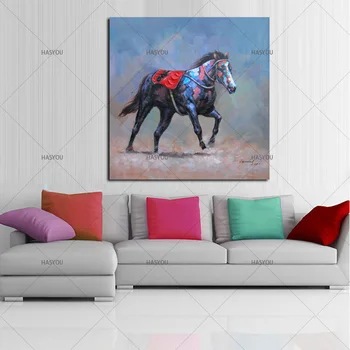 Vienišas spalvinga arklys bėgo prerijų Drobė, aliejus, Tapyba Sienos Nuotraukas Kambarį Dekoratyvinis Nuotraukas rankomis dažyti