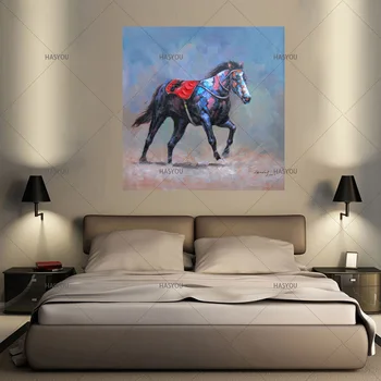 Vienišas spalvinga arklys bėgo prerijų Drobė, aliejus, Tapyba Sienos Nuotraukas Kambarį Dekoratyvinis Nuotraukas rankomis dažyti