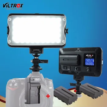 Viltrox VL-162T LED Studija Vaizdo Šviesos Lempos LCD Ekranas Bi-Color Pritemdomi Vestuvių Canon kamera Kamera+Baterija+Kroviklis