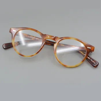 Vintage akiniai ov5186 Gregory peck aišku rėmo akiniai moterims ir vyrams, apvalūs akiniai, optiniai recepto objektyvas