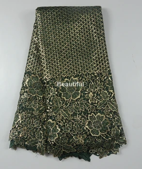 Vintage design bronzos laido guipure nėrinių audinio suknelė/Sego aukščiausios kokybės Afrikos laido nėrinių net nėrinius, drabužių 5 metrų