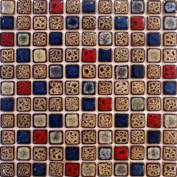 Vintage stiliaus sumaišyti rudos spalvos Keramikos, porceliano mozaikos plytelės virtuvės backsplash vonios kambario grindų plyteles, mozaika, židiniai