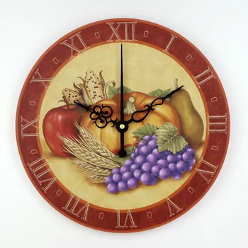 Virtuvės sieninis laikrodis laikrodis atsparus vandeniui veido, virtuvė žiūrėti Sielovados stiliaus namų puošybai silent 3d sienos laikrodį, orologi da parete