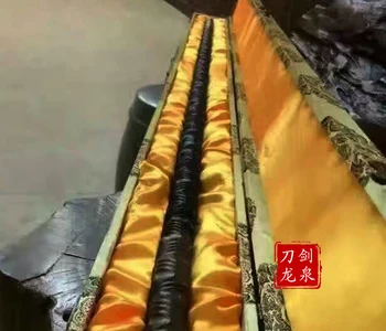 Viršuje didelis anglies plieno, aukso cudgel lazdele sukimo Wushu lazdele sunkiųjų geležies stick šaltas ginklas ne pagaląsti rankdarbių padaryta Longquan