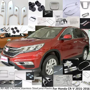 Viršų pardavimo Honda CRV CR-V 2016 automobilių apsaugoti detektorius Nerūdijančio plieno apdaila Priekinio iki galvos Tinklelis Grilio Grotelių skydelis 2vnt/komplektas