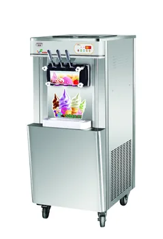 Visą nerūdijantis plienas 35L vertikalus ledų gamybos mašinos komercinės be nuolatinio ice cream maker 3 antgalis su rainbow sistema