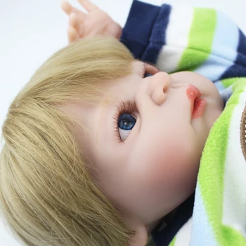 Visą Silikono Reborn Baby Lėlės Animacinių filmų Modelis Žaislai Vaikams Miegoti Kartu Realistiškas Unisex Lėlės 55cm Mados Gyvas Lėles
