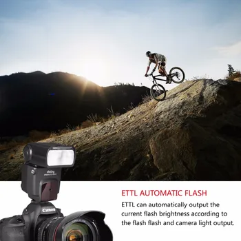Voking VK430 E-TTL LCD Ekranas Blitz Speedlite Canon DSLR fotoaparatas + Speedlite Stovas +Objektyvo Valymo servetėlės