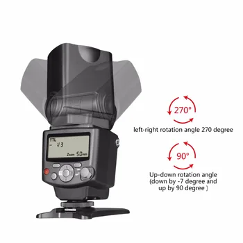 Voking VK430 E-TTL LCD Ekranas Blitz Speedlite Canon DSLR fotoaparatas + Speedlite Stovas +Objektyvo Valymo servetėlės
