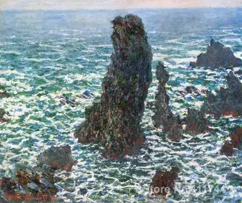 Vonios kambarys meno Piramides Port Coton Belle Ile en Mer pateikė Claude Monet paveikslų Namų Dekoro Rankų dažytos Aukštos kokybės