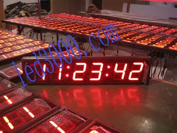 VV:MM:SS LED laikrodis 12H/24H didelis dydis pramonėje(HIT6-4R)