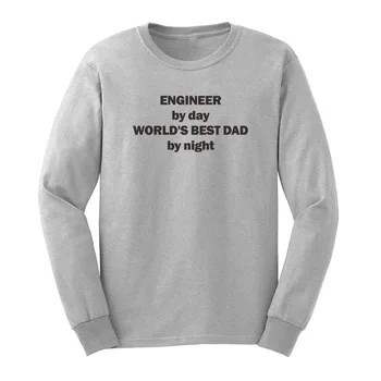 Vyrai Inžinierius Dieną Pasaulio Geriausių Tėtis Ilgomis Rankovėmis Marškinėliai Tee Vyrams