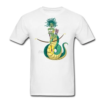 Vyrai Medusa apie White T-Shirt 2017 Nebrangūs Marškinėliai Geek Asmeninį marškinėliai XXL Suaugusiųjų masyvas