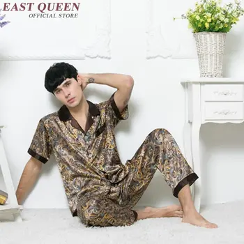 Vyrai pižama vilkite nuosėdos 2016 nauja siunta mens seksualus sleepwear šilko seksualus vyras pižama vyras šilko pižama kostiumas AA1293