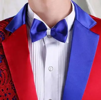 Vyras kostiumas naujų mišrių spalvų raudonos ir mėlynos spalvos kostiumus vyrų kostiumai vyriškos striukės naują vidurio etape suknelė, kostiumas Moderatorius prekės ženklo drabužių
