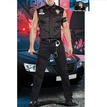 Vyras Policijos Berniukų Kostiumai Helovinas Kostiumas vyrams Deguisement Helovinas Fancy Cosplay Suknelė