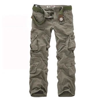 Vyriškos kelnės kempingas, žygiai Kamufliažas Krovinių Pants Plus Size Multi-kišeniniai Kelnės Kombinezonas