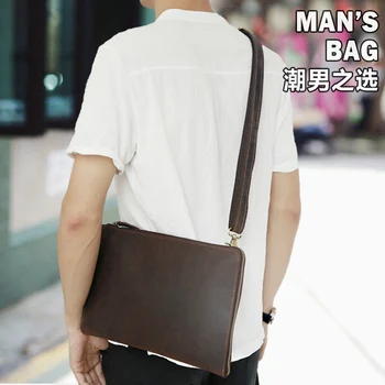 Vyrų pečių krepšiai, natūralios odos 2017 naujas žmogus mados prekės ženklo 