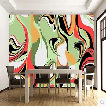 Vėliau kaip didelis užsakymą tapetai,modernus abstrakčios spalvos tapetai, TV sienos sėdi kambaryje, miegamajame susisiekti popieriaus
