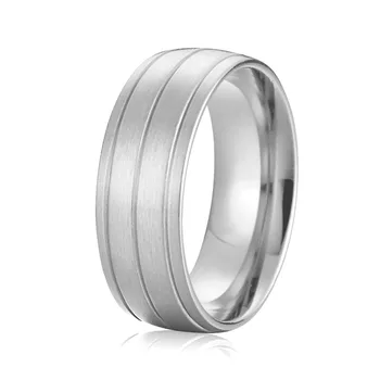 Vėliau kaip iki naujo dizaino užsakymą didelis 8mm mens visą JAV dydis 5 - 15 vestuvių juostoje žiedas gryno titano papuošalai