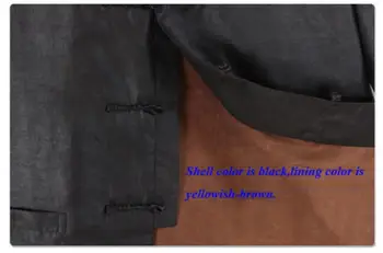 Wateredgauze šilko vyrų juodi marškinėliai,gryno šilko Kinijos tradicinės trumpas rankovėmis tango kostiumas,šilko nuolatinis apykaklės marškinėliai vyrams