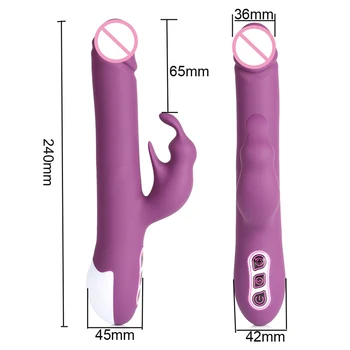 Waterproof Rabbit Dildo Vibrator Sex Toys G Spot Vagina Clitoris Stimulator Sex Products for Woman Lesbian Female Masturbation