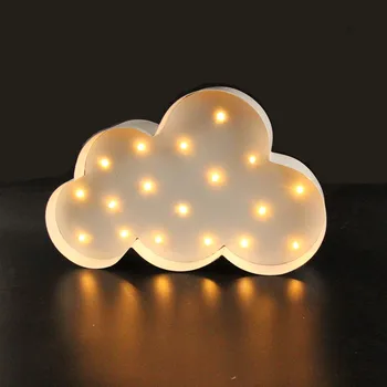 White Cloud LED Marquee Pasirašyti ŠVIESOS IKI Derliaus metalo nakties šviesos sieniniai šviestuvai Patalpų Deration