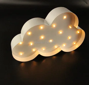 White Cloud LED Marquee Pasirašyti ŠVIESOS IKI Derliaus metalo nakties šviesos sieniniai šviestuvai Patalpų Deration