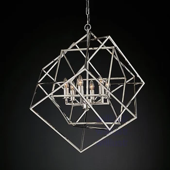 Willlustr NARVUOSE iš kubistų priedai veltiniams, vilna lempa geometriniai kabinti apšvietimo daugialypė metalo rėmas loft Bar pakabos Šviesos