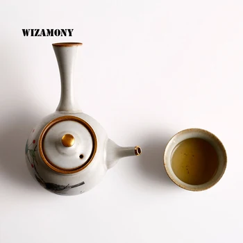 WIZAMONY Naujas arbatos rinkinys Crackle Glazūra spalvos jūros vandens Zisha Keramikos Meno Tay Thi Kinijos Arbatos puodą Porceliano yixing Molio Senovinių Arbatinukas