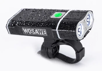 WOSAWE Įkrovimo 2400lm LED Dviračio Žibintas USB Rankenos Lempos 18650 Baterija Priekinis Žibintas atsparus Vandeniui SOS Dviračių Saugos Žibintuvėlis
