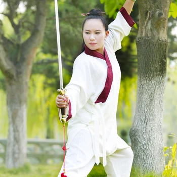 Wudang Tai chi drabužių vasaros uniformas Hanfu lino Chi uniformas Kung Fu veiklos drabužius Wushu Drabužių kovos menas